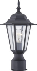 Outdoor Post Light, Pole Lantern, E26 Base 60W Max, Aluminum Housing plus Glass,