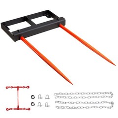 49″ Hay Spear, Bale Spears 3000lbs Loading Capacity, Skid Steer Loader Tractor B
