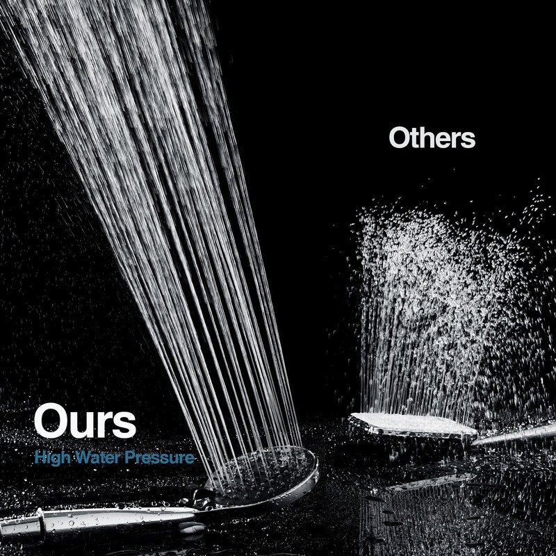 5 Spray Settings Handheld Shower Head Kit with 60" Long Stainless Steel Hose gallery