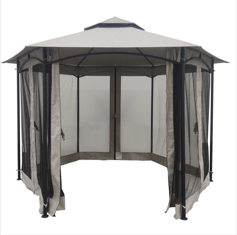 Shade semi permanent Hex Gazebo, Patio furniture Gazebo, mosquito net gazebo     gallery