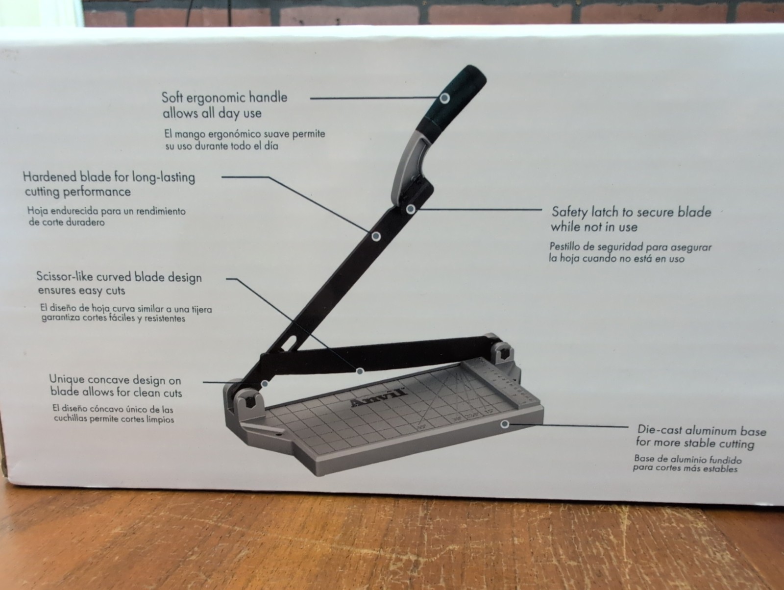 Anvil Vinyl Tile Cutter, 12 Inch Heavy Duty Steel Blade, Die-Cast Aluminum Base gallery