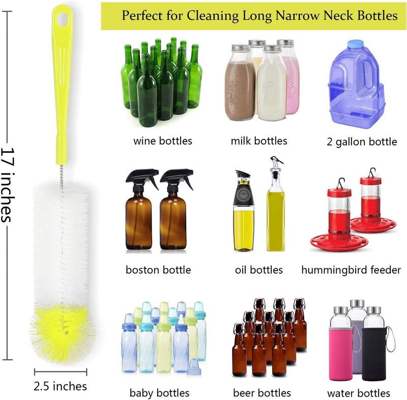 8-Pack Bottle Cleaning Brush Set - Long Bottle Cleaner for Washing Beer/Wine Nar gallery