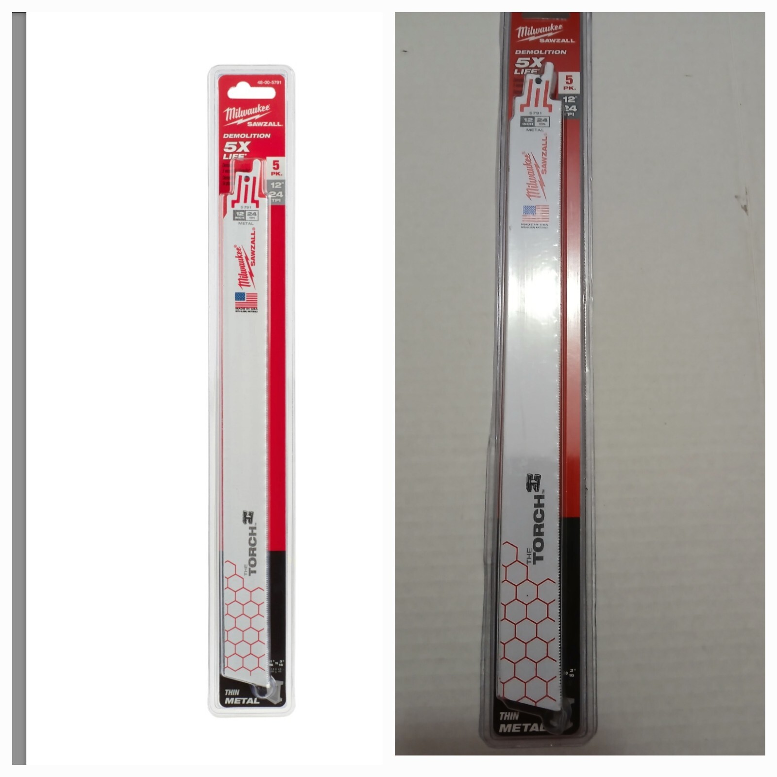 Milwaukee Type Double Duty Straight Back Length 12 in 24TPI METAL gallery