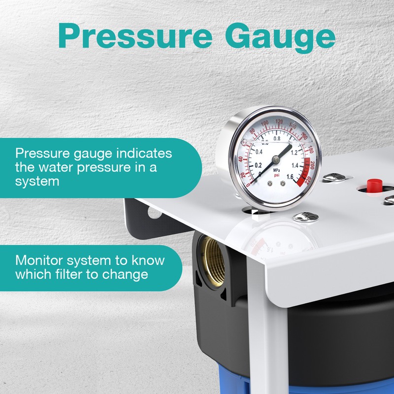 3Stage High Capacity Big Blue Spin Down Sediment Whole House Water Filter System gallery
