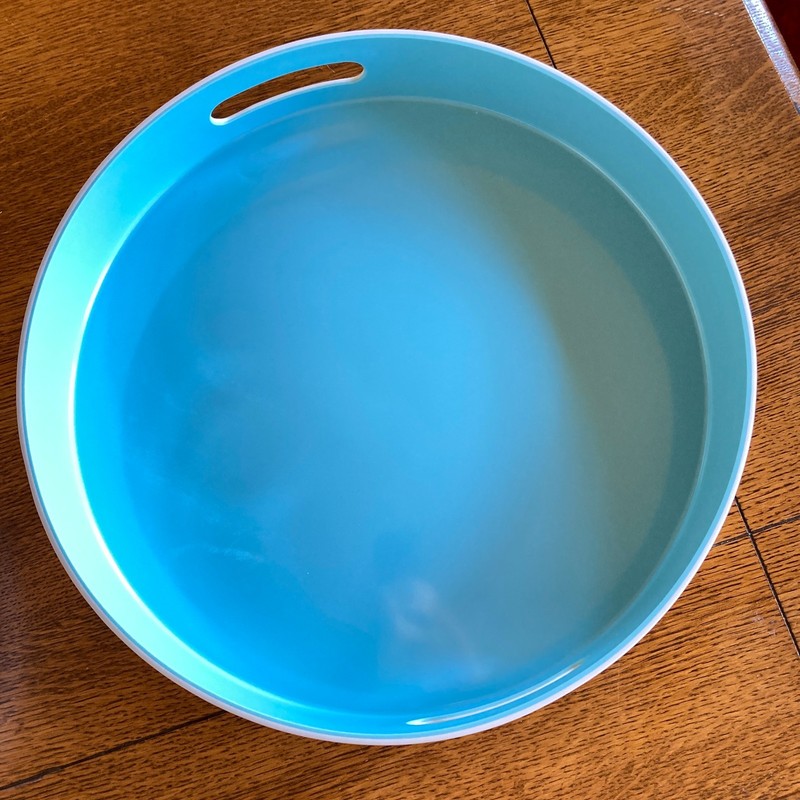 Serving Trays Set of 3 Large Nesting Style Orange Green Blue Built in Handles gallery