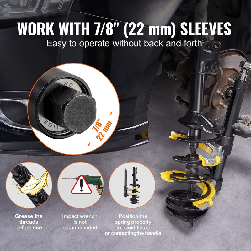 VEVOR Coil Spring Strut Compressor Clamp Struts Shock Absorber Suspension 3 Pcs gallery