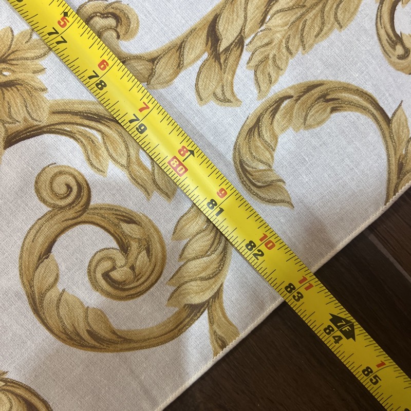 Vintage 90s Cherub Tablecloth Rectangle Whimsygoth Celestial White & Gold 58x83” gallery