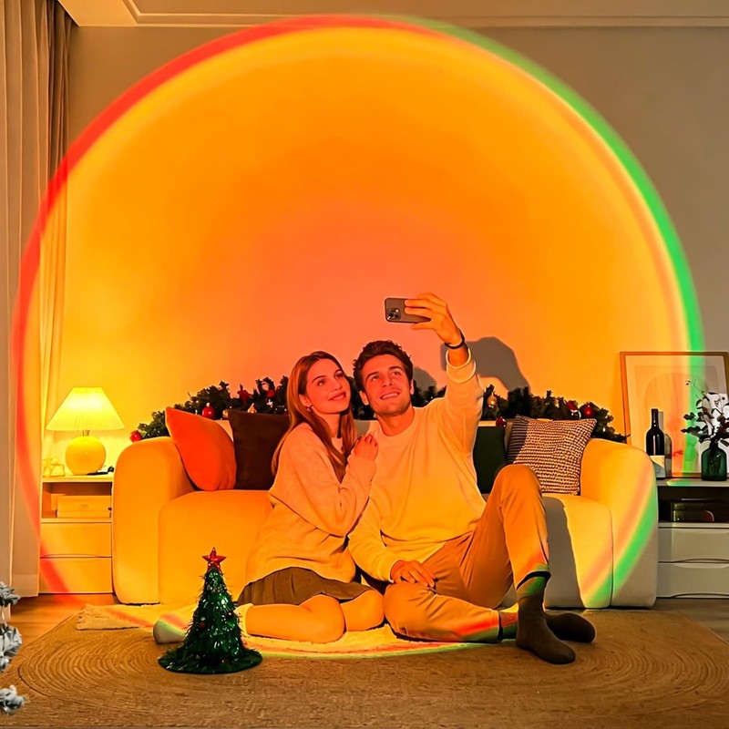 Sunset Lamp Projector, Rainbow Projection Led Lights with Remote, 16 Colors Mult gallery