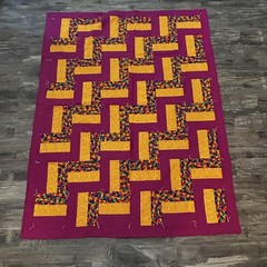 Handmade Patchwork Quilt Non-Standard Size Modern Multicolor Lap Throw Blanket
