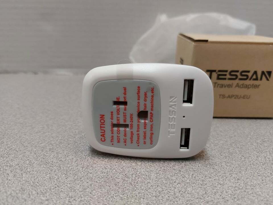 (2|3 Pack) TESSAN European Plug Adapter - Travel Power Outlet with 2 USB Type C gallery
