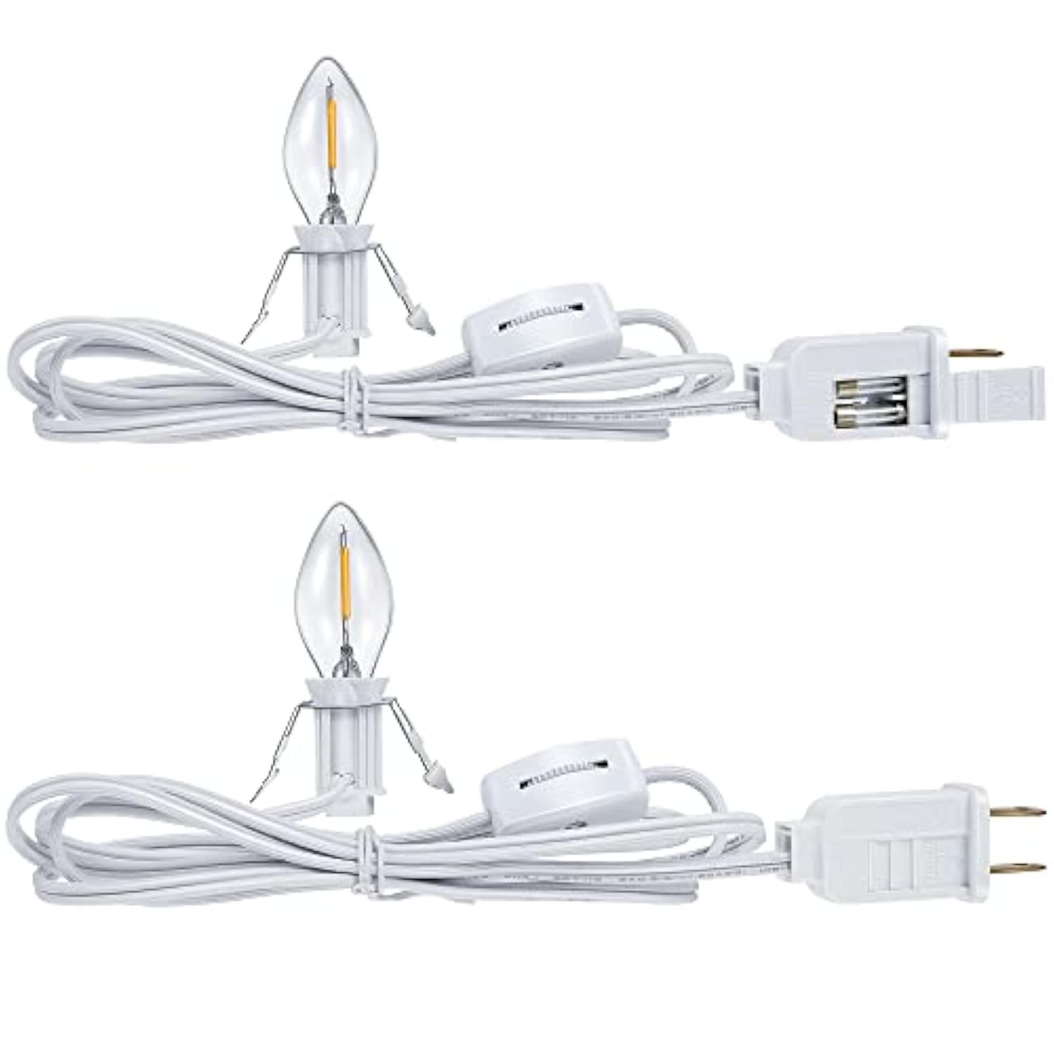 2 Pieces Accessory Cord with One LED Light Bulb Lamp Kit, 6Ft Christmas Village gallery
