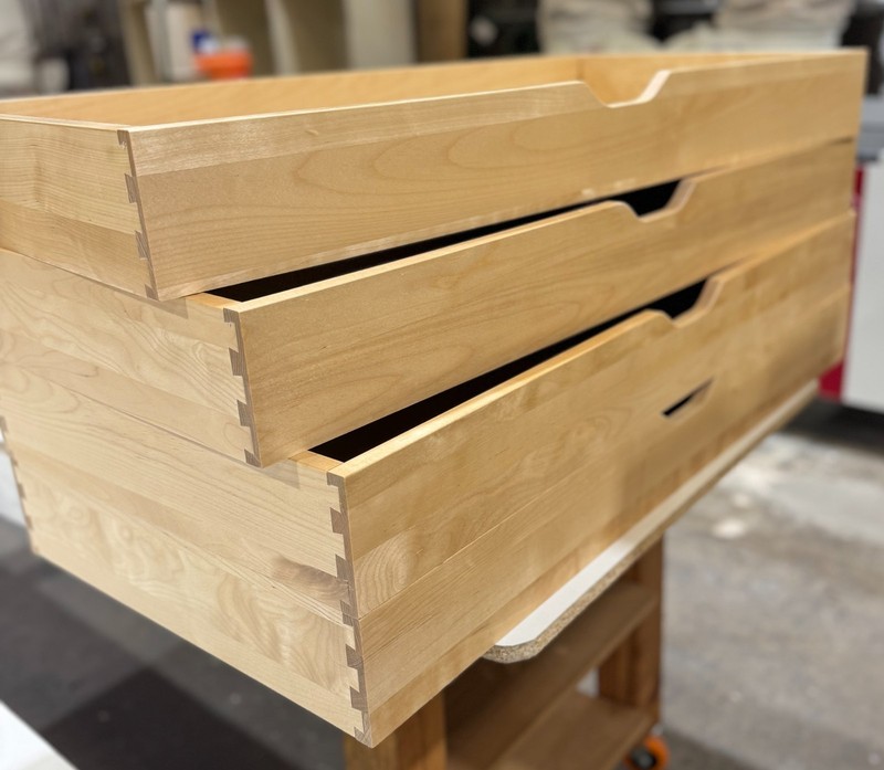 5/8" Solid Birch Dovetail Drawer Box -Pre-Finished 33” W x 21” D x 12” H gallery