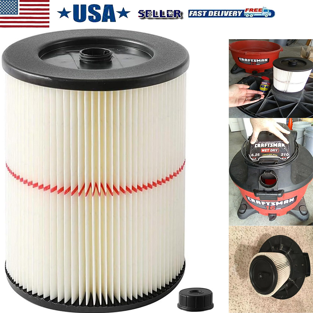 Replacement Shop Vac Filter for Sears Craftsman 5+ 6 8 12 16 gallon Wet Dry Vac