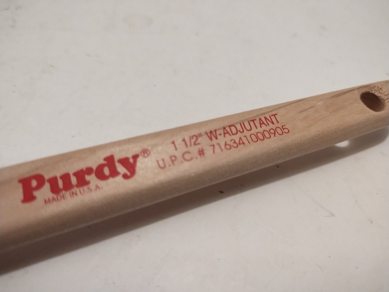 Purdy 1.5" Angled Soft Nylon Brush for Latex Paint, Wood Handle (Lot Of 2) gallery