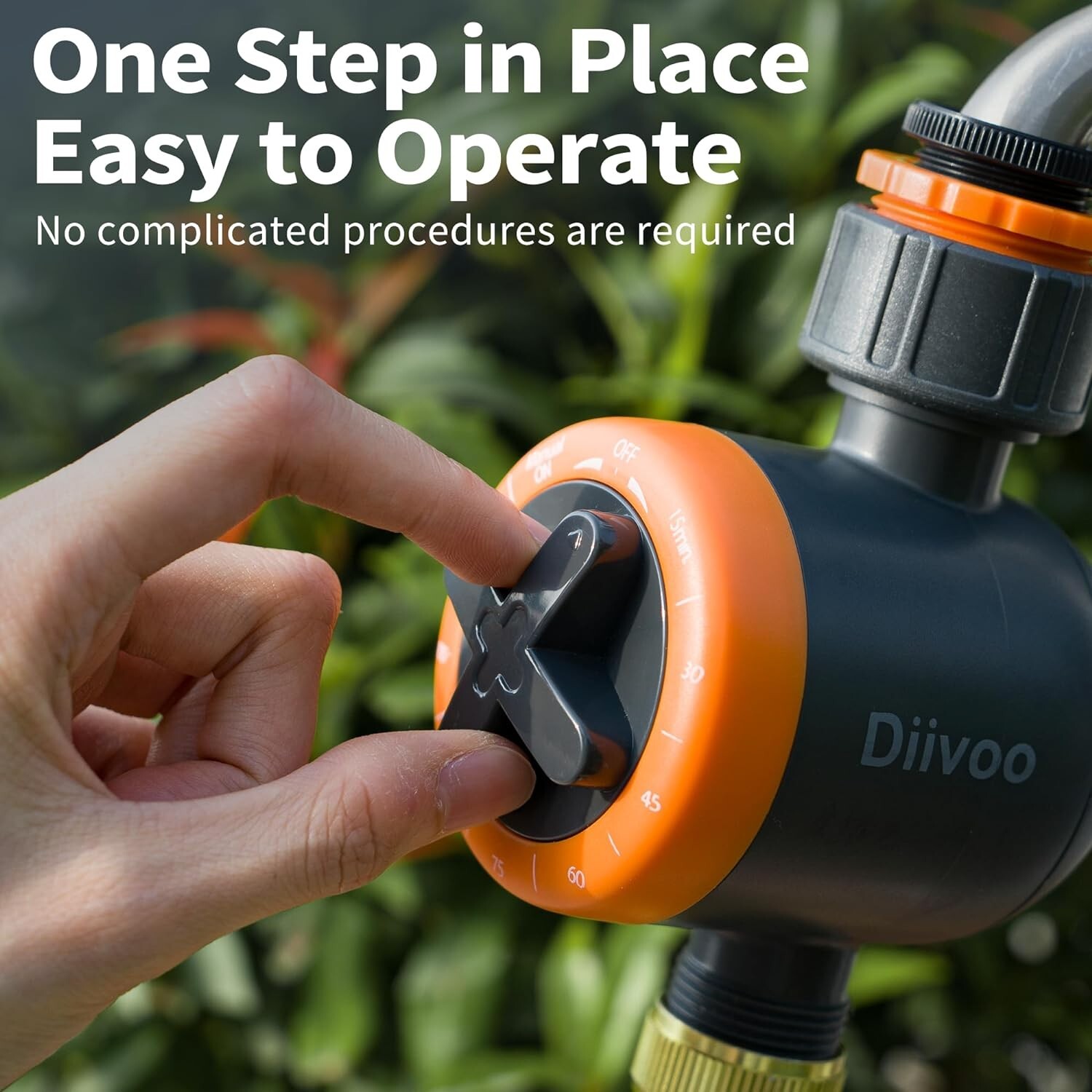 Diivoo Sprinkler Timer, Mechanical Water Timers from 15 to 120 Minutes, Irrigati gallery