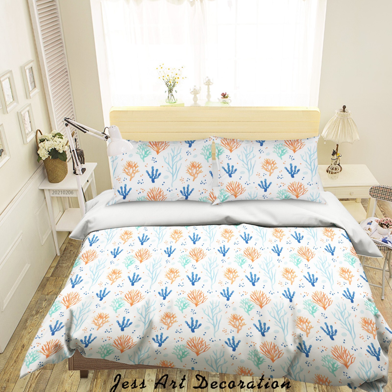 3D Cartoon Coral Pattern Colorful Quilt Cover Set Bedding Sets Pillowcases 64 gallery