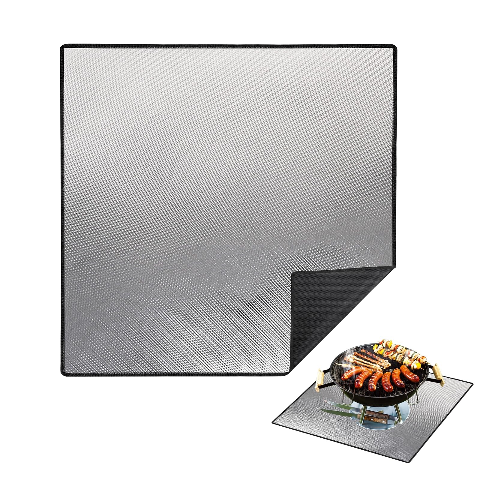 40 x 40 inches Square Fire Pit Mat4-Layer Fireproof Under Grill Mat Heat Insu... gallery