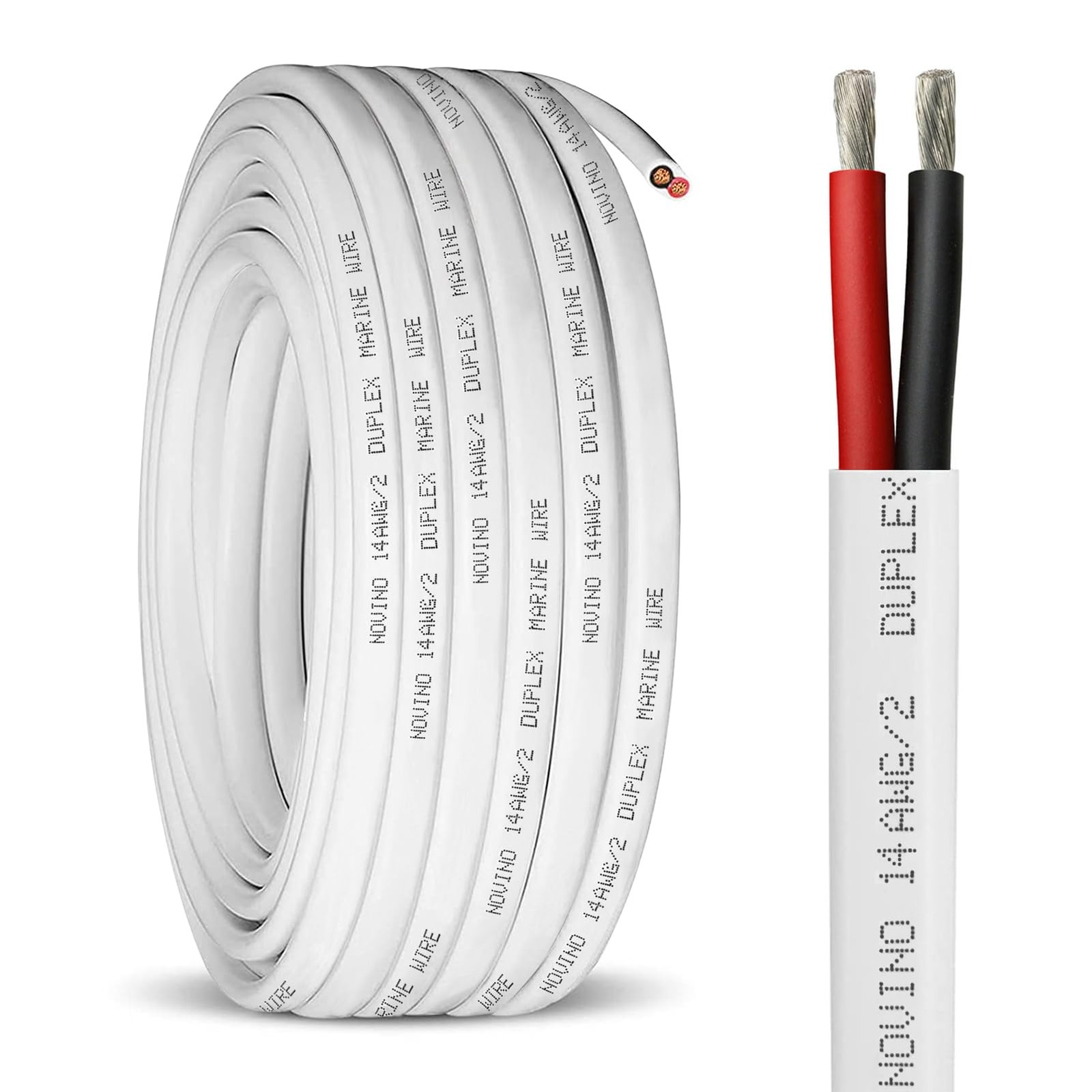 14 AWG Marine Grade Duplex Wire 200ft Tinned Copper Red & Black Cable gallery
