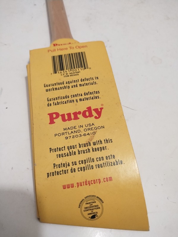 Purdy 1.5" Angled Soft Nylon Brush for Latex Paint, Wood Handle (Lot Of 2) gallery
