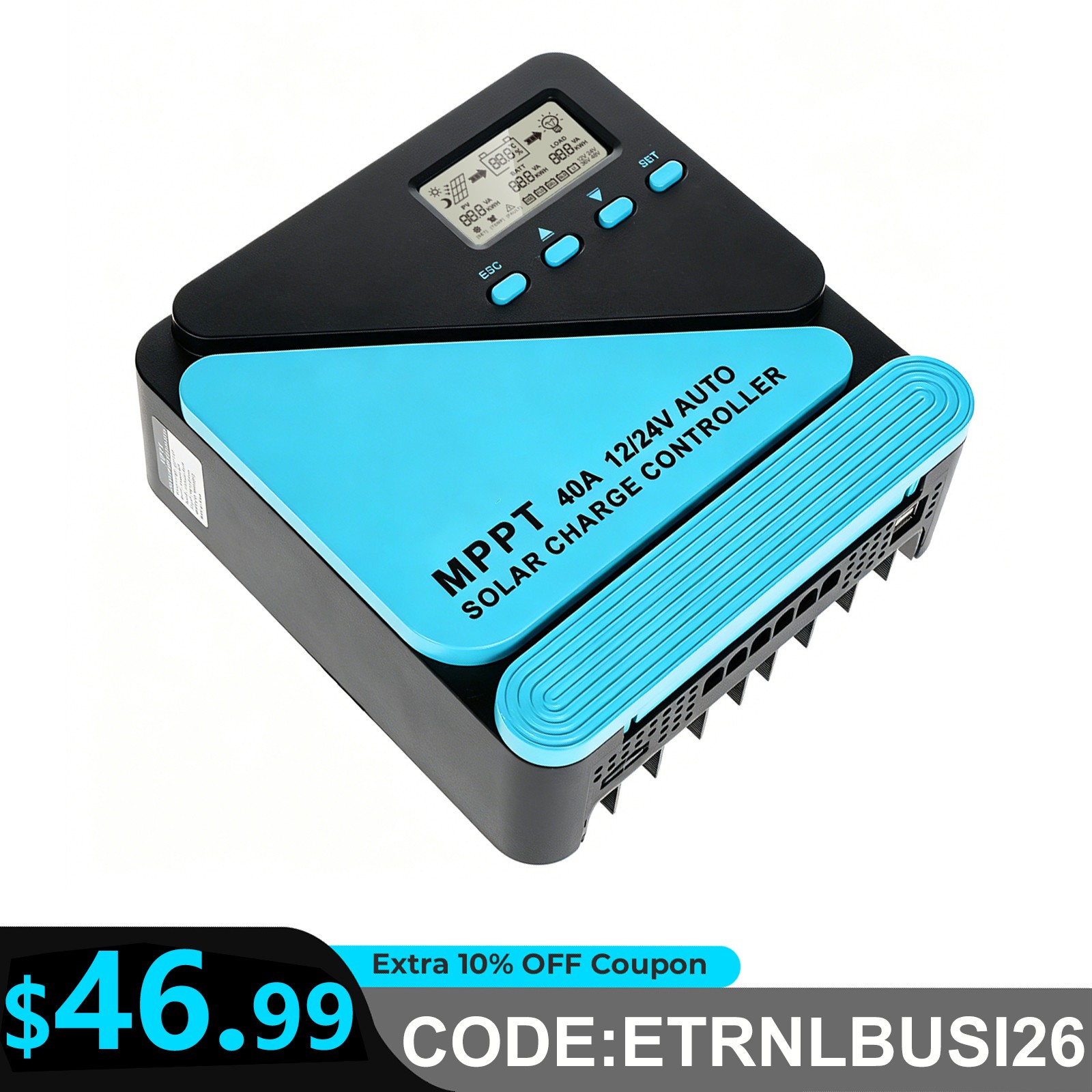 40A 12/24V MPPT Solar Charge Controller for RV, Boat, Cabin,Off-Grid Systems NEW gallery