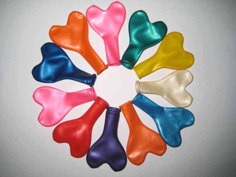 1-250pc 12" 10 Color Heart Shape Latex Balloons Wedding Party Decoration Helium gallery