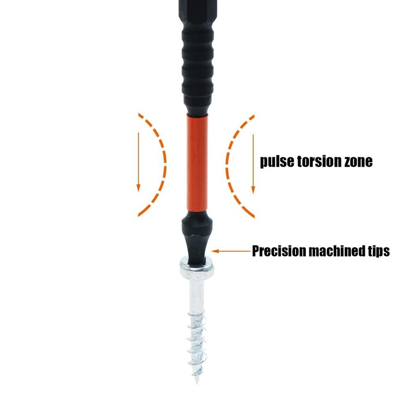 AUTOTOOLHOME 10 Pack #2 Square Driver Bit 4 inch Long 4inch, Black gallery