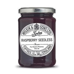 Raspberry Seedless Preserve Jam 12 oz Jar Gluten Free Vegan Easy Spread
