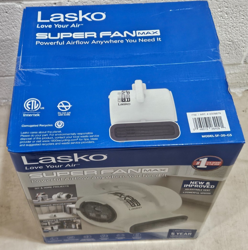 LASKO SF-20-G3 Super Fan Max Commercial Grade High Velocity Air Mover Dryer 4sp gallery