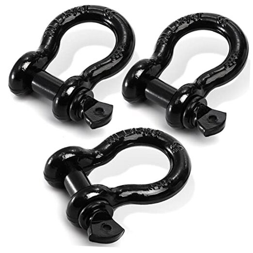 3 Pack D Ring Shackles 3/4" Shackle Rugged Unbreakable 28.5 Ton (57,000 Lbs) gallery