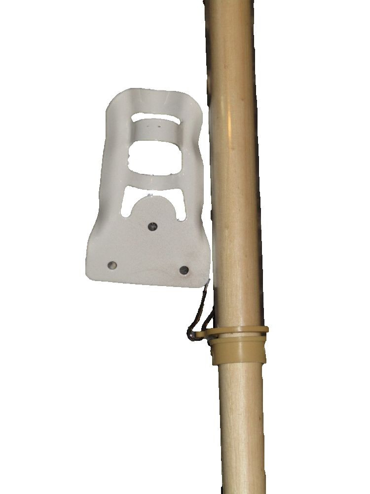 5' Wood Flag Pole Kit Wall Mount Bracket 3x5 Open Vertical RWB Polyester Flag gallery
