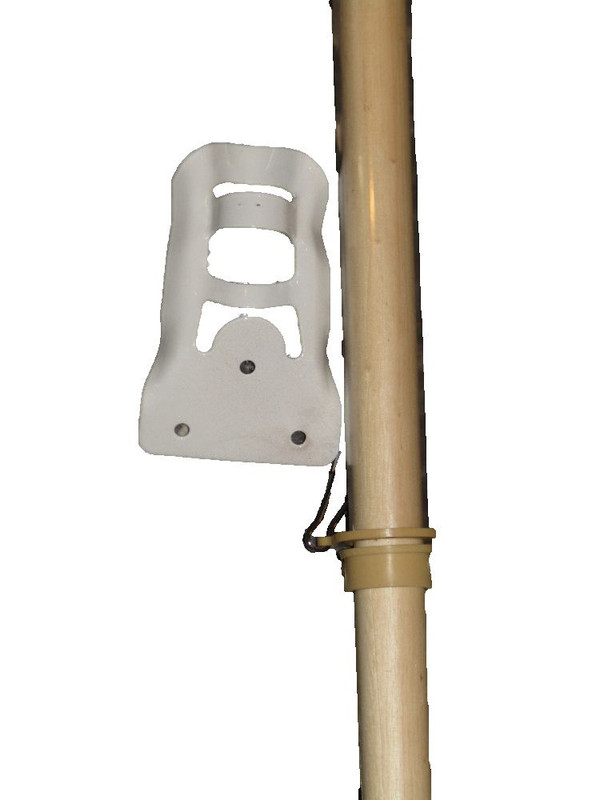 5' Wood Flag Pole Kit Wall Mount Bracket 3x5 Open Vertical RWB Polyester Flag gallery