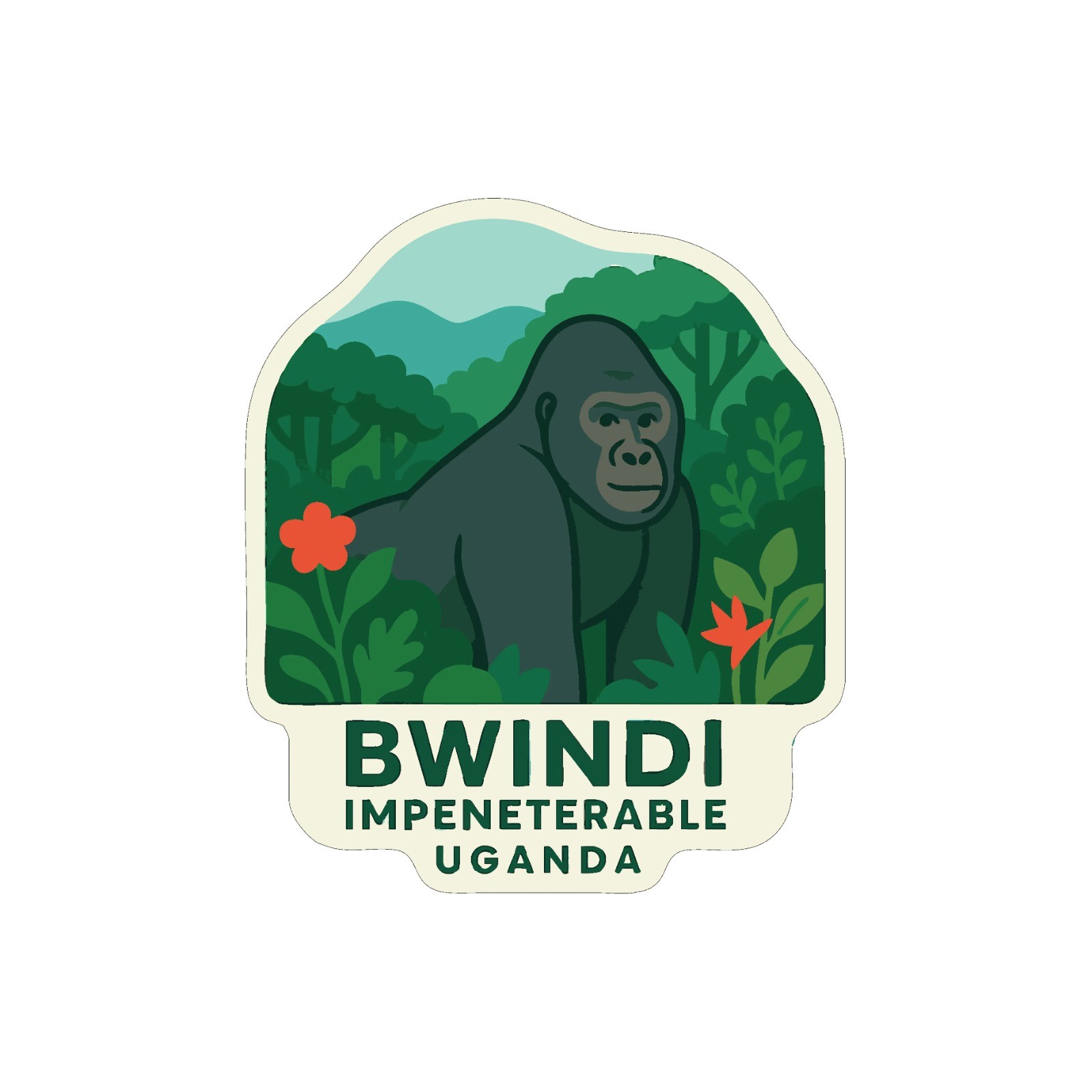 Bwindi Uganda National Park Sticker Decal Vinyl Die-Cut World National Parks gallery