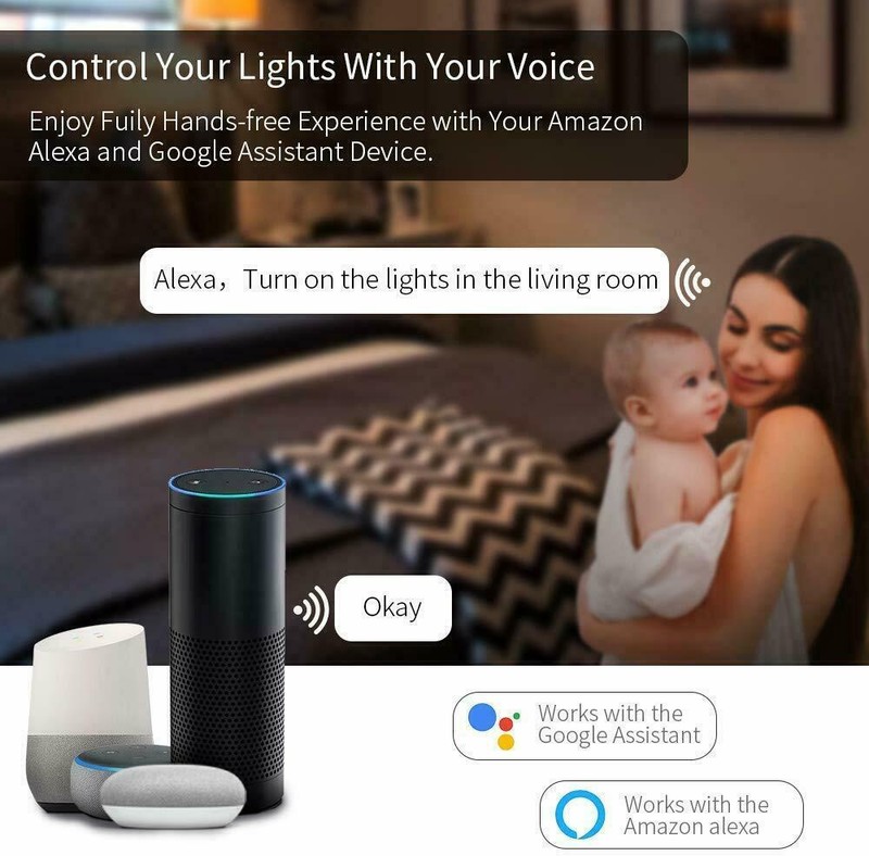 ⭐ Wifi Smart Bulb 10W E26 E27 B22 Multi-Color LED Lamp Amazon Alexa Google App gallery