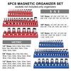 6PCS Magnetic Socket Organizer Holder, 1/4", 3/8", 1/2"Dr. 143 Slots SAE&Metric gallery