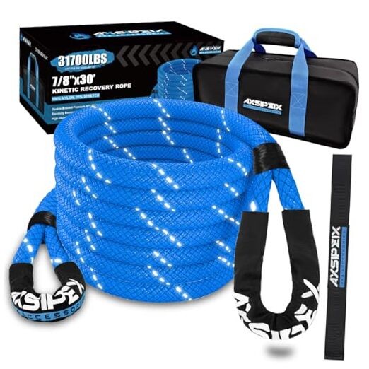 Kinetic Recovery Rope Kit (Reflective), 7/8in x 30ft 31,700Lbs, 35% High gallery