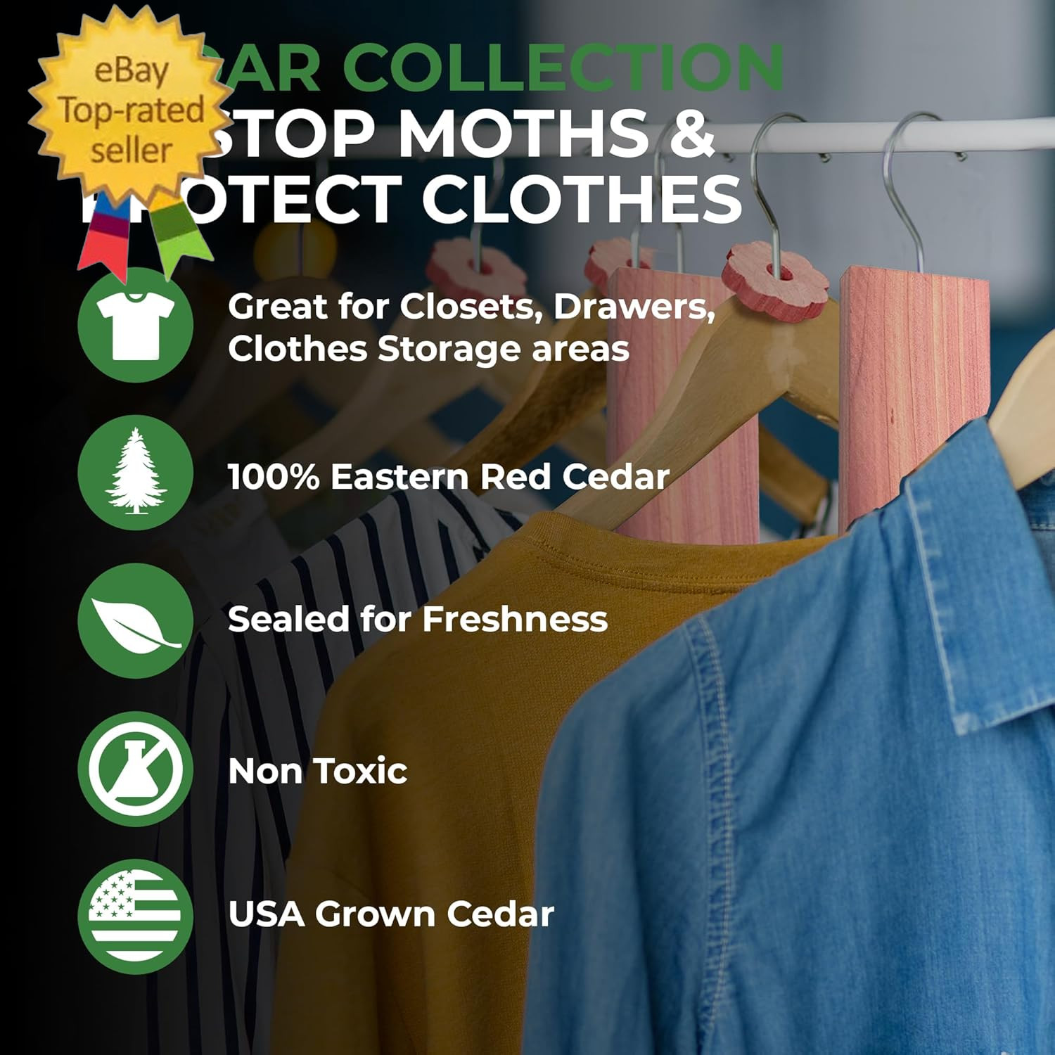 61 Pack Cedar Blocks, Sachets, Rings, Balls - Stop Clothes Damage - the Ultimate gallery