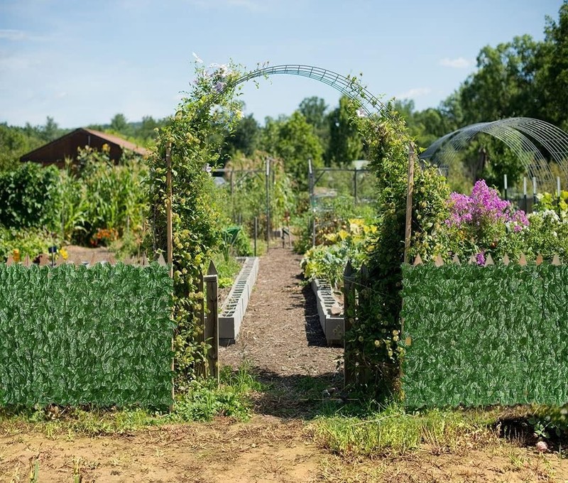 iCover Artificial Ivy Privacy Screen for Fence,Green Maple Leafs for Garden gallery
