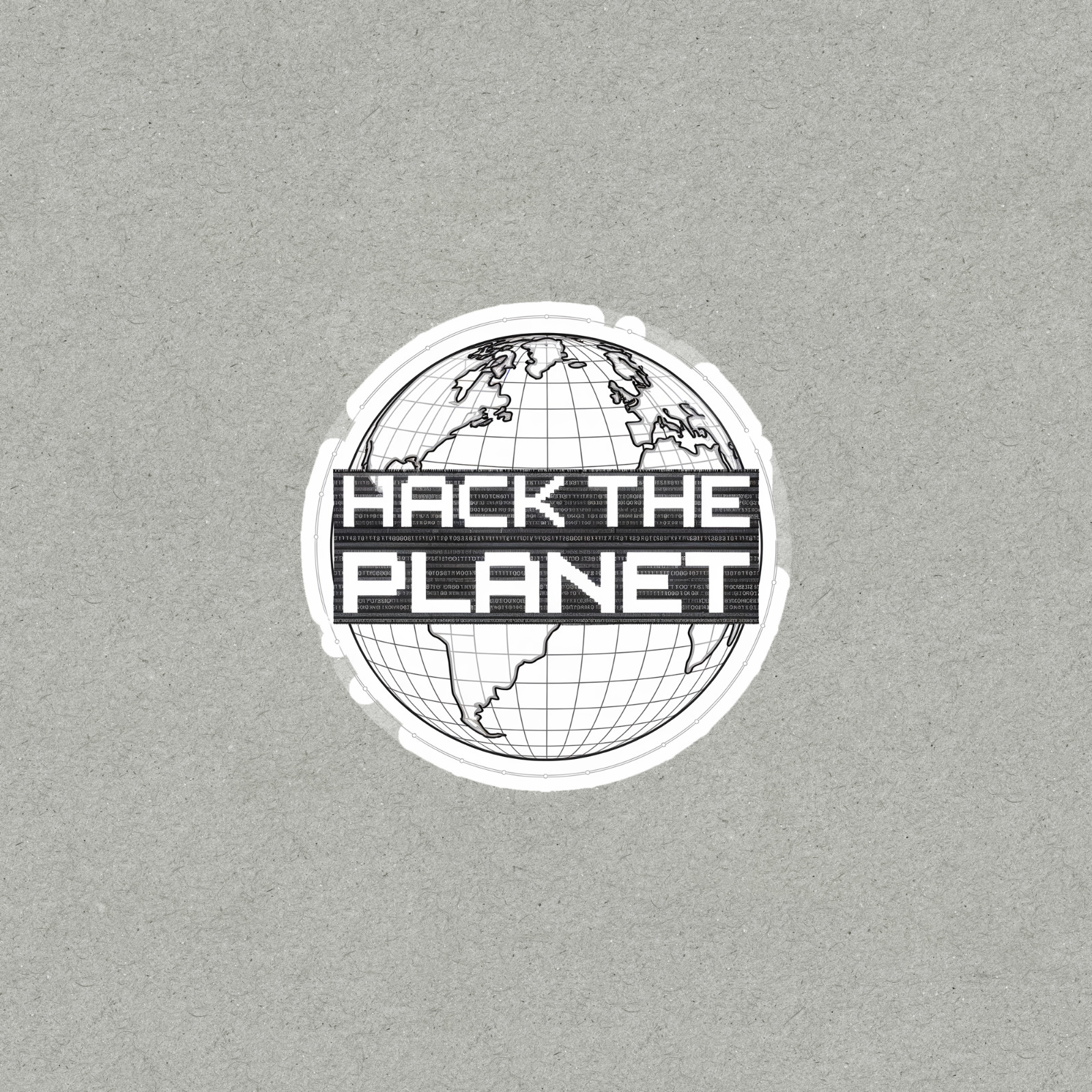 Hack The Planet Vinyl Sticker - Globe Computer Hacker Decal #5463 gallery