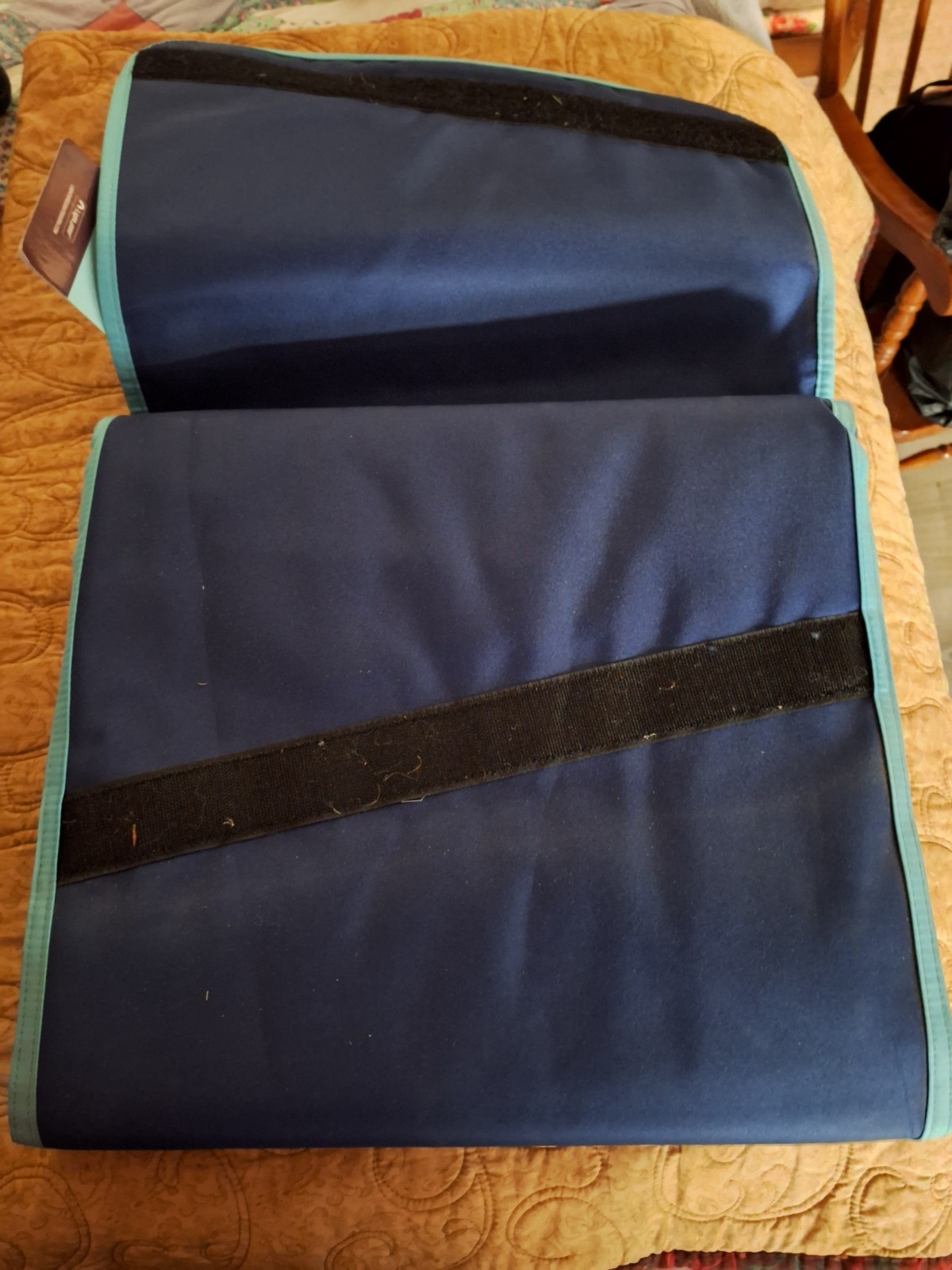 Light Speed Outdoor Waterproof Blanket NWT Blue Foldable Into A Tote With Pouch gallery