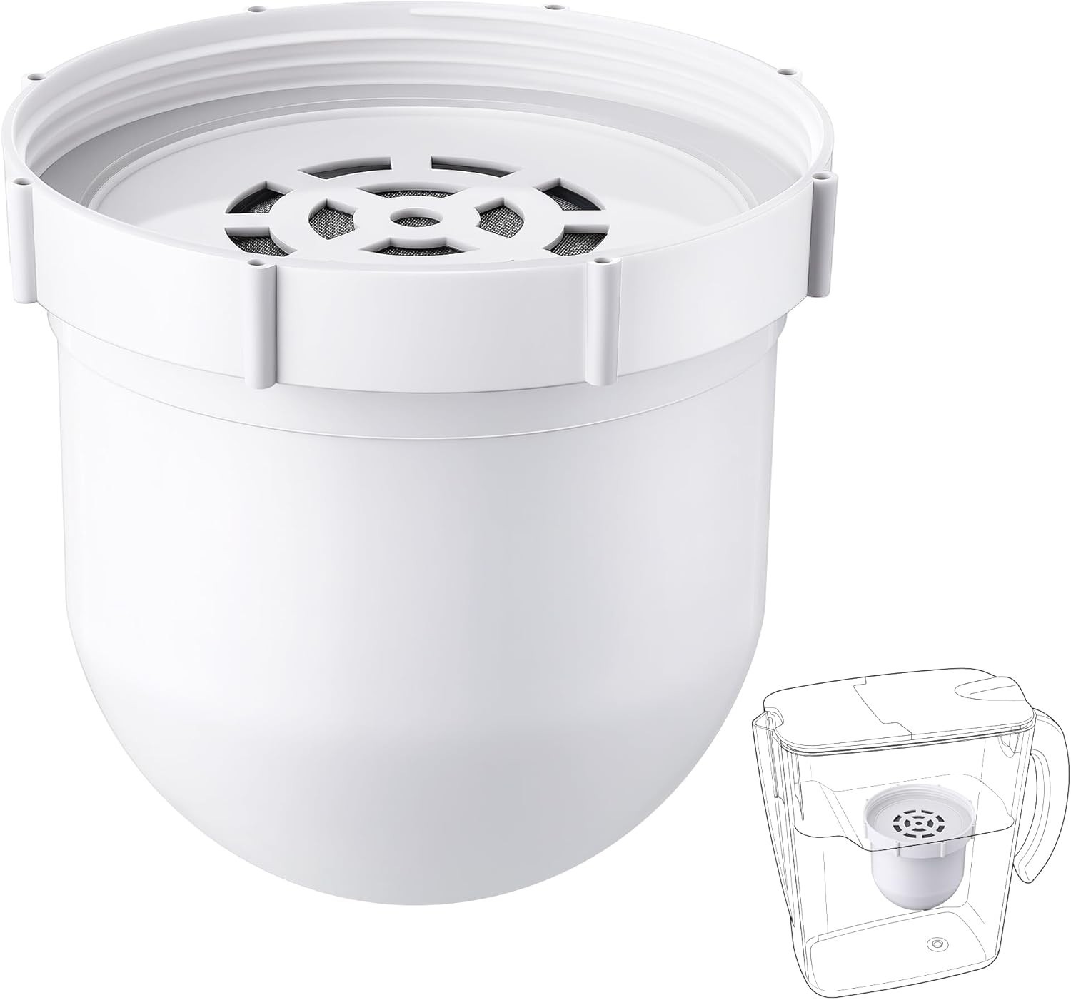 1 Pack Upgraded Water Pitcher Filter with Clearly Filtered No. 1 Filtered Wat... gallery
