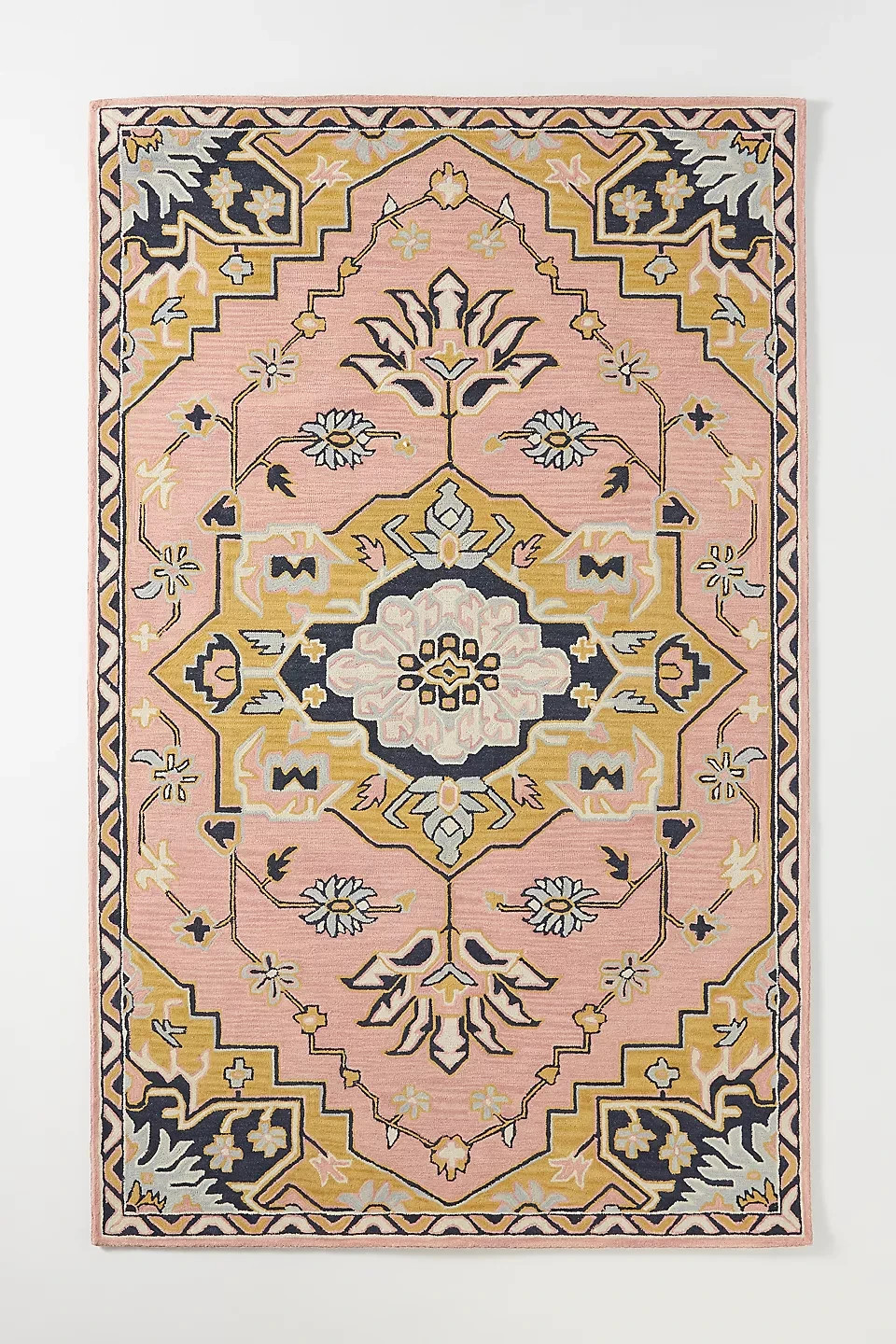 Handmade Tufted 100% Wool Rug Pink Modern Design Home Decor Carpet gallery