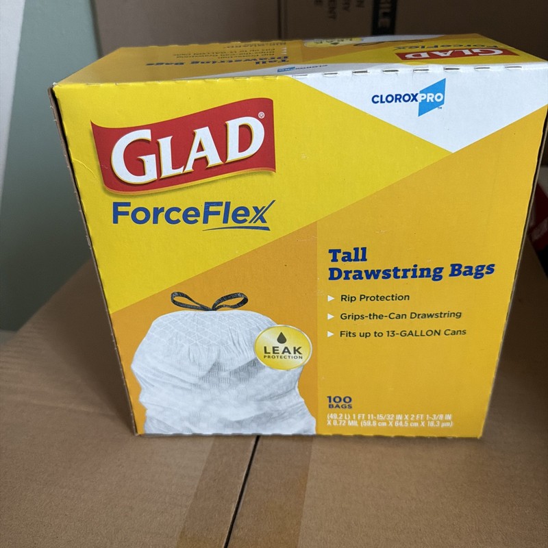 CloroxPro Glad ForceFlex Tall Drawstring Trash Bags 13 Gal 100 Ct gallery