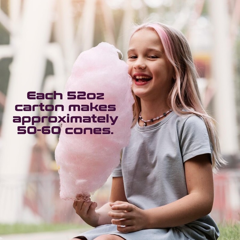 Blue Raspberry & Pink Vanilla Cotton Candy Floss Two 3.25 lbs Containers w/10... gallery