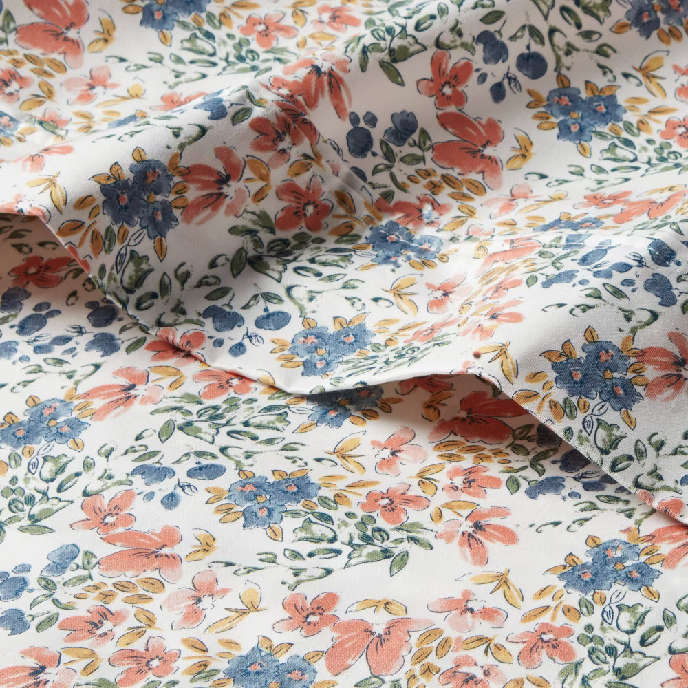 Threshold 400 Thread Count Cotton Sateen 3PC Sheet Set Wrinkle-Resistant gallery