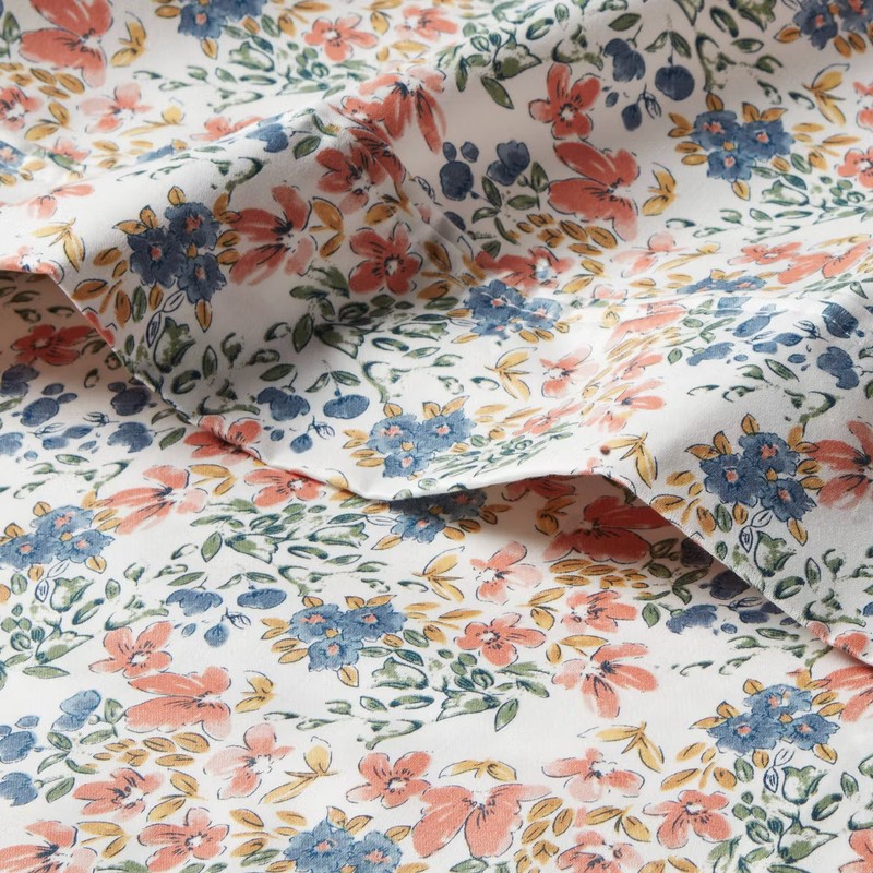 Threshold 400 Thread Count Cotton Sateen 3PC Sheet Set Wrinkle-Resistant gallery