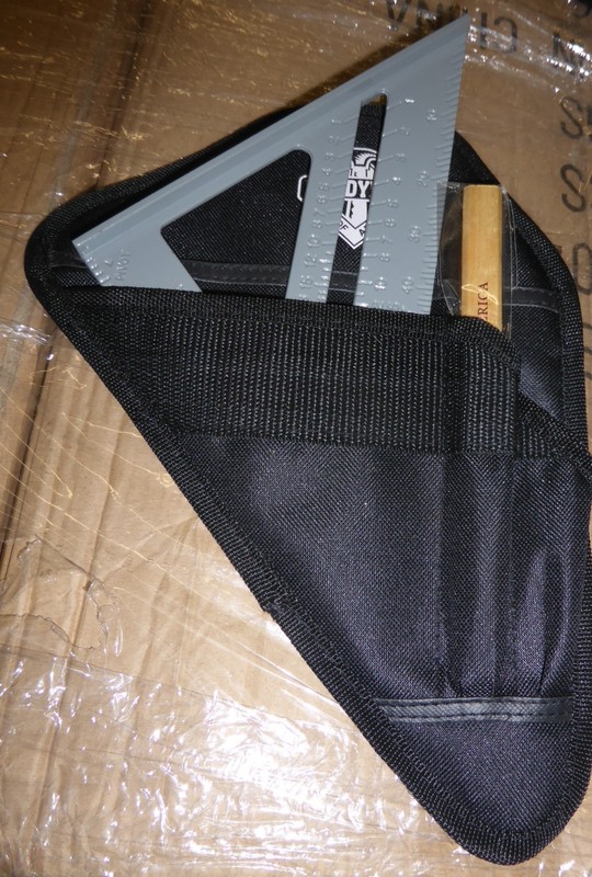 Aluminum 7" Framing Square Triangle w/holster for belt gallery