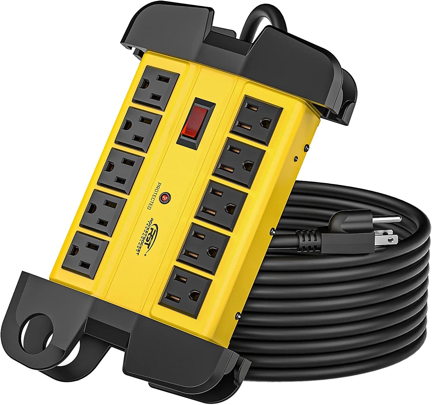 1875W 2800J 10-Outlets Heavy duty Power Strip Surge Protector 15ft Power Cord gallery