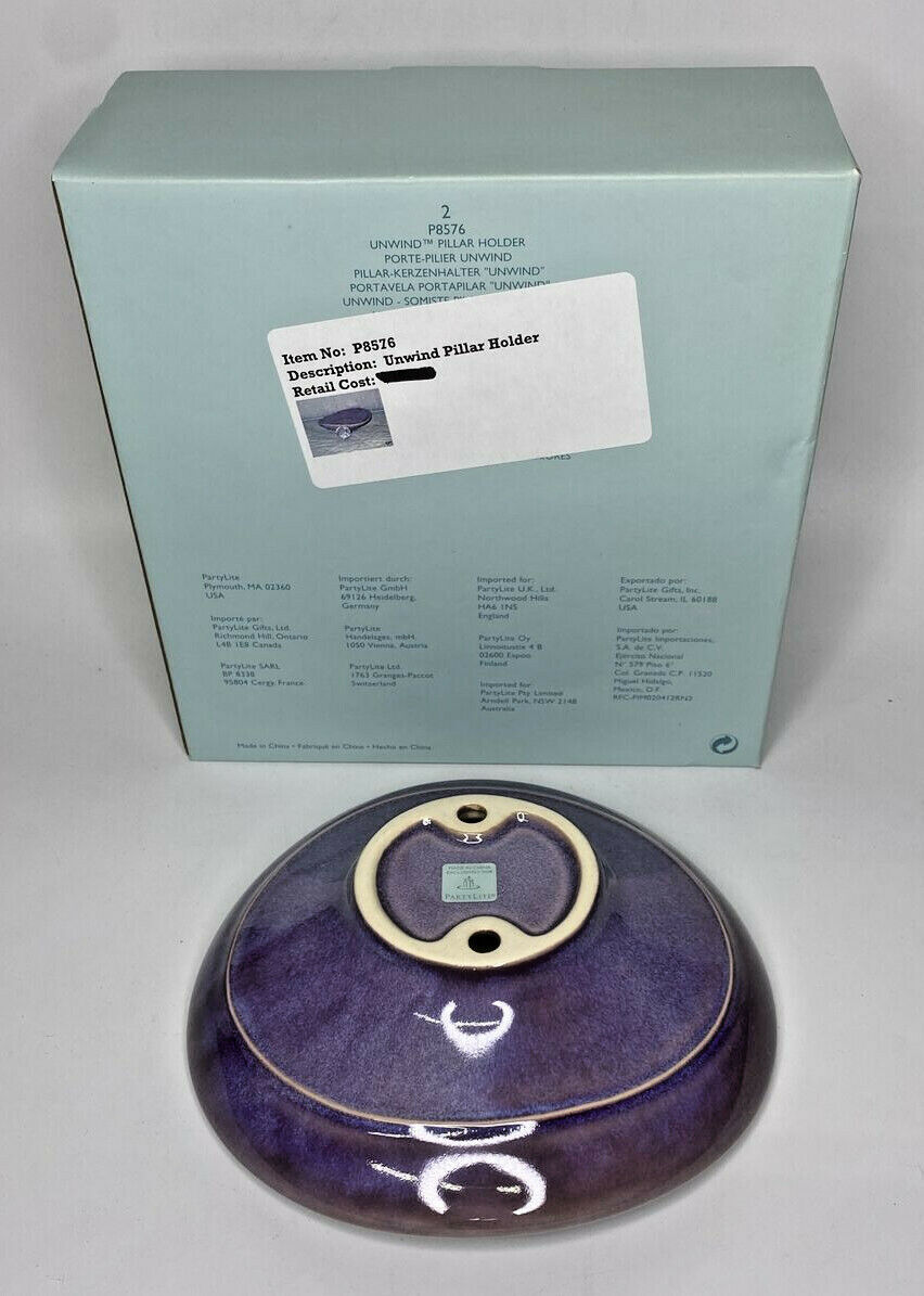 PartyLite Unwind Pillar Holder Retire NIB P15D/P8576 gallery