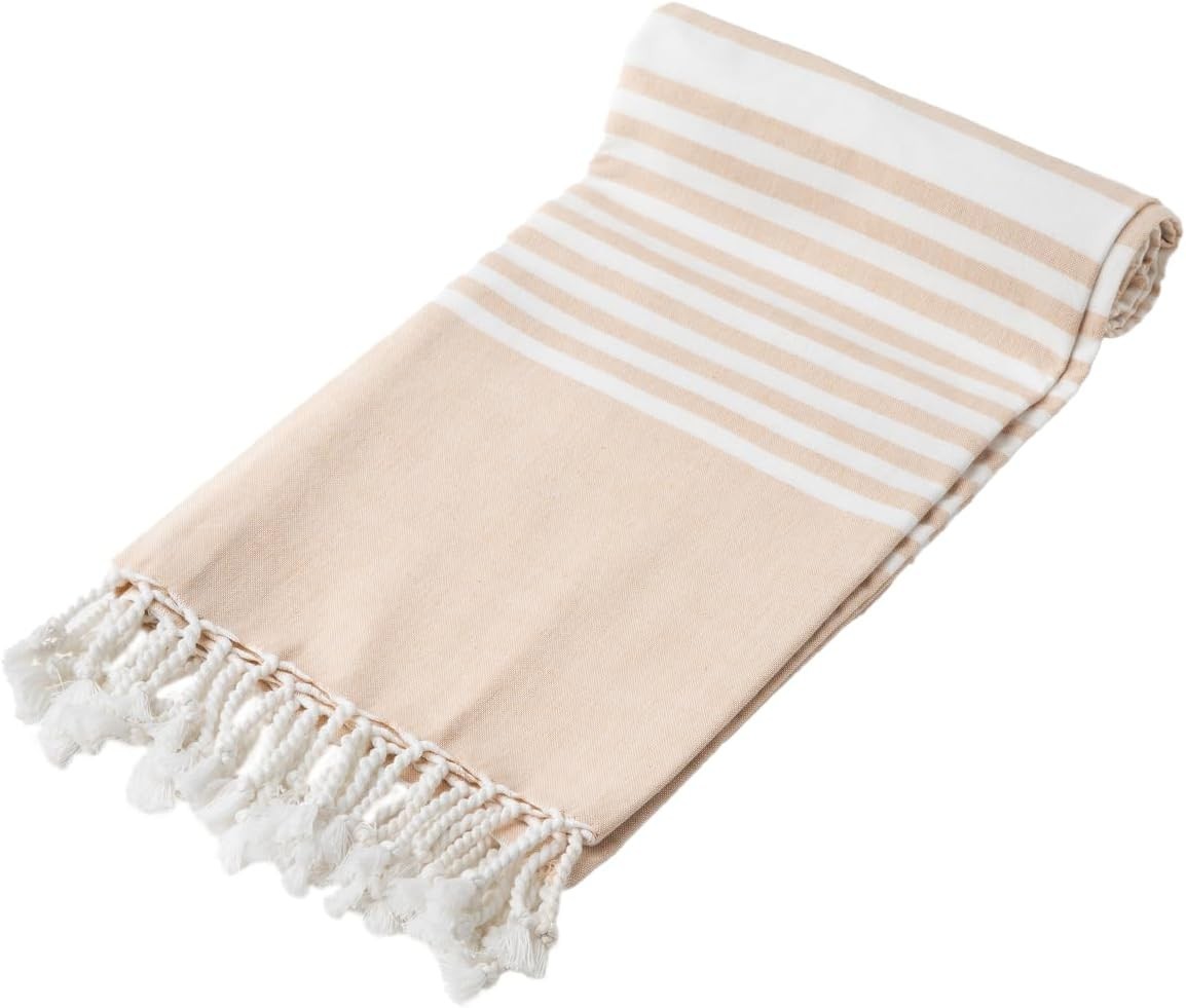 Travel-Friendly Turkish Beach Towel - Thin, Ultra-Soft & Sandproof, 71”x37” gallery