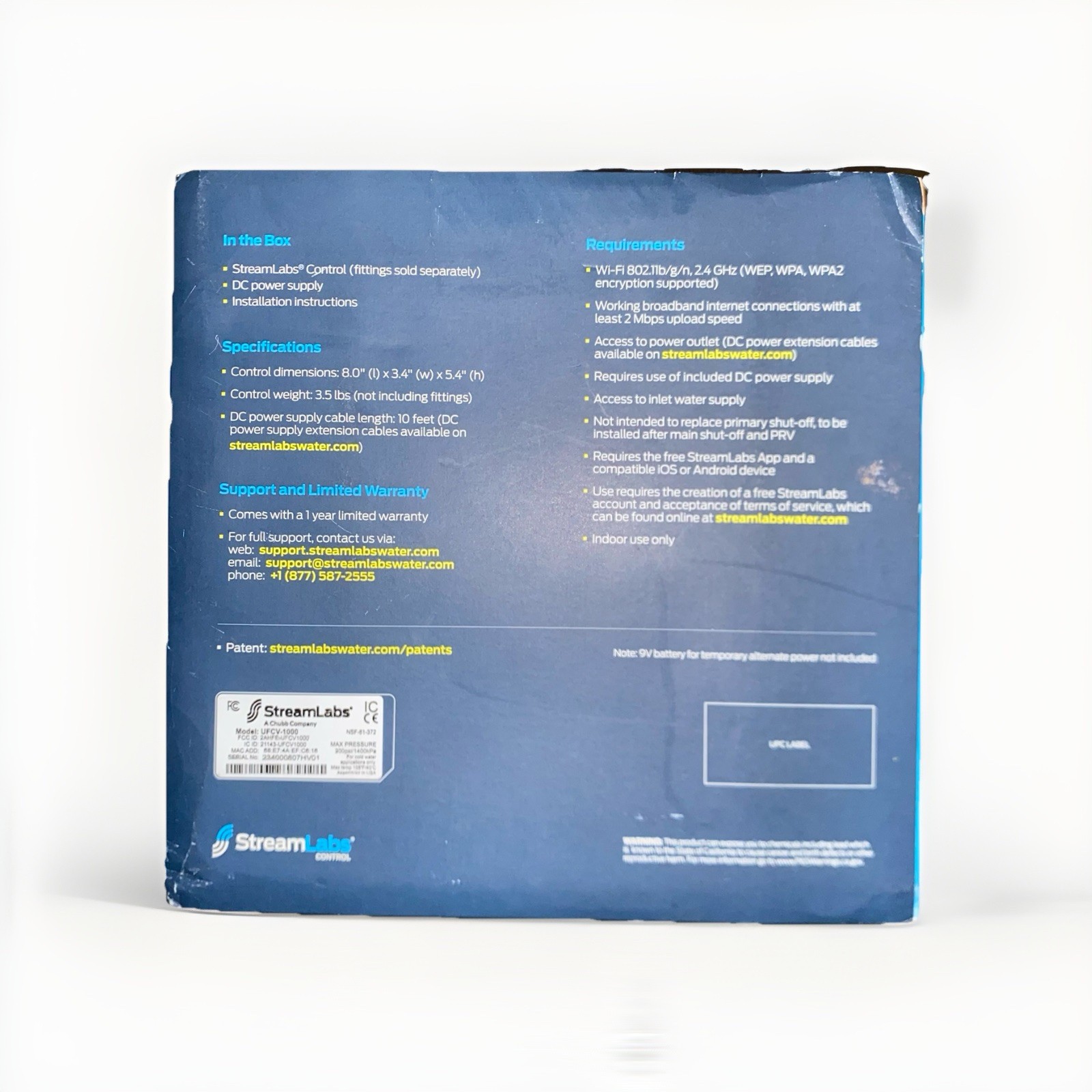 StreamLabs Electric Shut-Off Valve Leak Detector Brass/Plastic, iOS/Android gallery